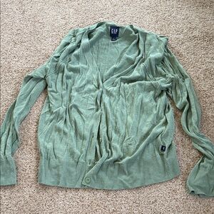 GAP Mint Green Button-Up Cardigan